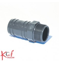 PVC slangestuds m/udv. gevind 20mm