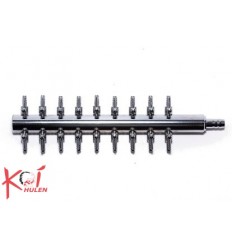 LUFTFORDELER 18 I METAL MED TILSLUTNING 8MM INPUT OG OUTPUT 18 X 4 MM