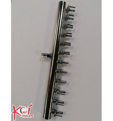 LUFTFORDELER 18 I METAL MED TILSLUTNING 8MM INPUT OG OUTPUT 18 X 4 MM