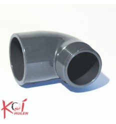 PVC vinkel 90gr m/udv. gevind