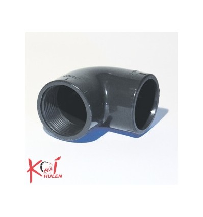 PVC vinkel 90gr. m/indv. gevind